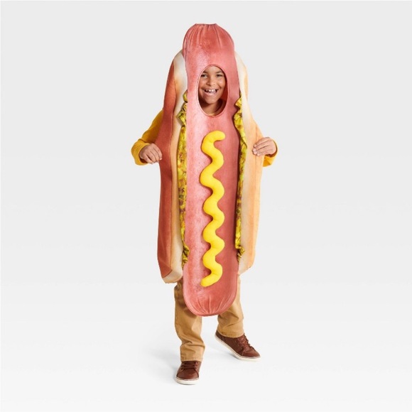 Target Hot Dog Costume for Kids - Brown, Yellow, Green - Picture 4 of 5